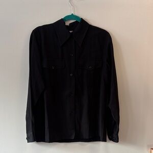 Alexa Chung for madewell Black Button-Up dress shirt approx sz 12